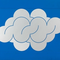 Ohne Titel, 1973, Acryl und Aluminium auf Holz, 151 x 106 cm