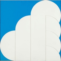Ohne Titel, 1968, Acryl auf Pavatex, 80 x 80 cm