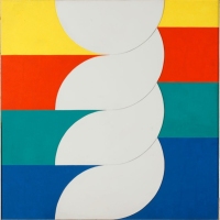 PA 3, 1968, Öl auf Spanplatte, 100 x 100 cm