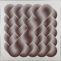 Bewegung, 1978, Email auf Aluminium, 100 x 100 cm