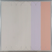 Composition 83, 1983, Email auf Aluminium, 100 x 100 cm