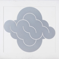 Bildobjekt, 1970, Acryl und Aluminium auf Holz, 100 x 90 cm