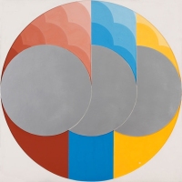 Ohne Titel, 1969, Acryl auf Pavatex, 100 x 100 cm