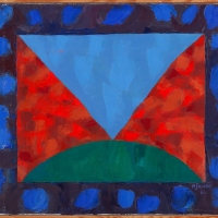 Dreieck auf Grün, 1963, Öl auf Leinwand, 47 x 57 cm