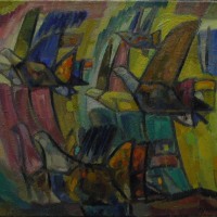 Ohne Titel, 1956, Öl auf Leinwand, 72 x 60 cm